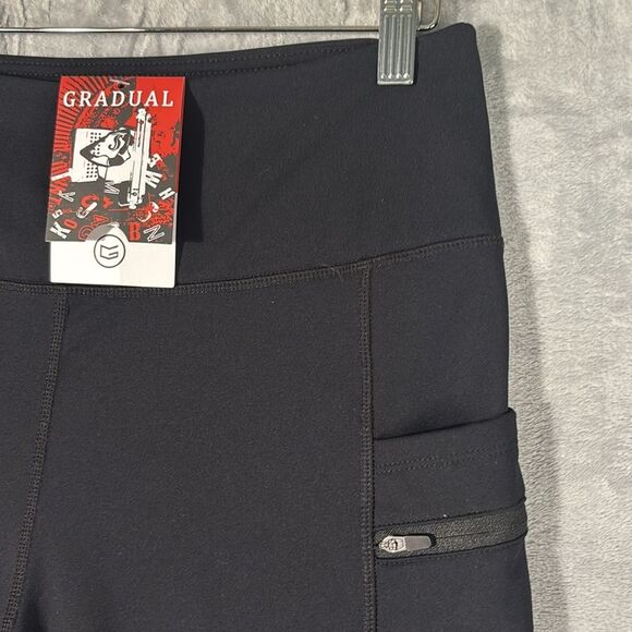 NWT New Gradual Black Leggings with pockets Size Large - Picture 3 of 10